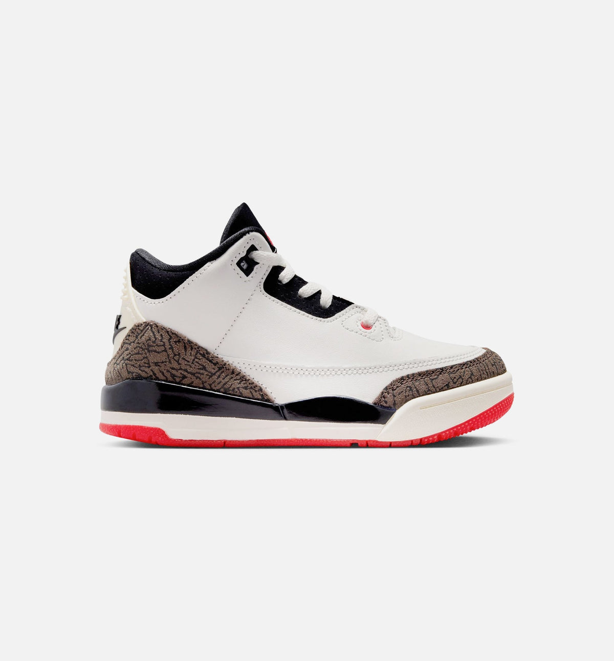 Air Jordan 3 Retro Sail and University Red Preschool Lifestyle Shoes - Sail/Black/University Red/Light Ivory