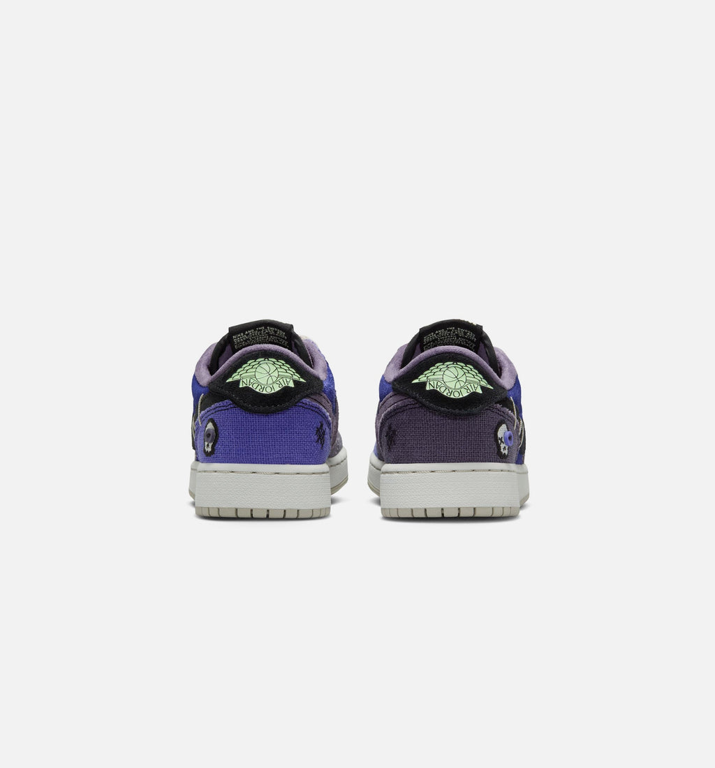 Air Jordan 1 Low OG Grade School – Regency Purple/Vapor Green/Black/Dark Raisin/Daybreak/Light Silver