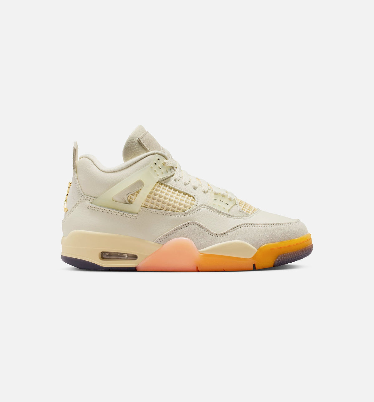 Air Jordan 4 Retro Womens Lifestyle Shoe - Coconut Milk/Metallic Gold/Muslin/Bright Mango/Sundial/Black