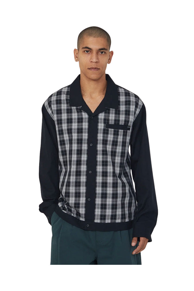HUF COOLIDGE PLAID SHIRT L/S Black