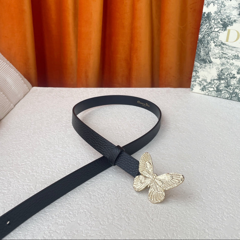 DIOR 25S BELT 20 MM IN BLACK CALFSKIN 567926