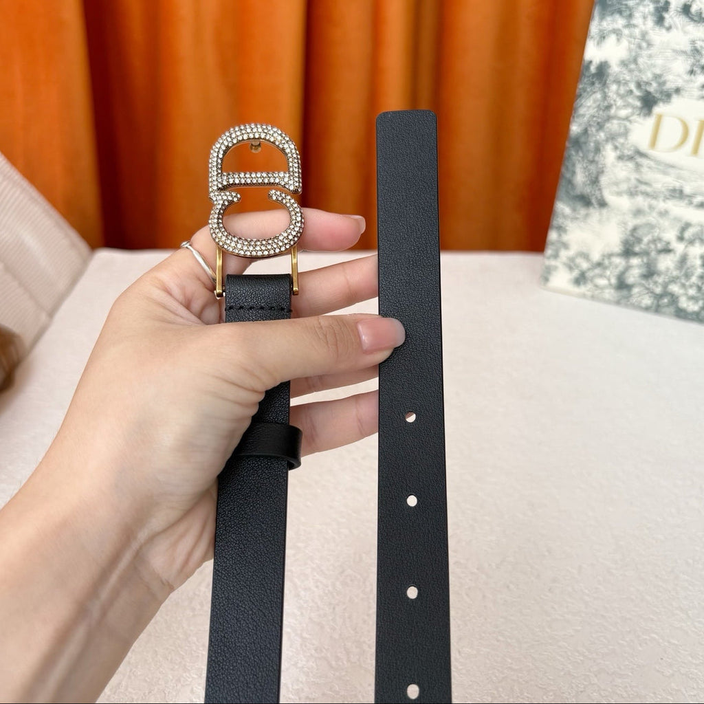 DIOR 25S BELT 20 MM IN BLACK CALFSKIN 595244