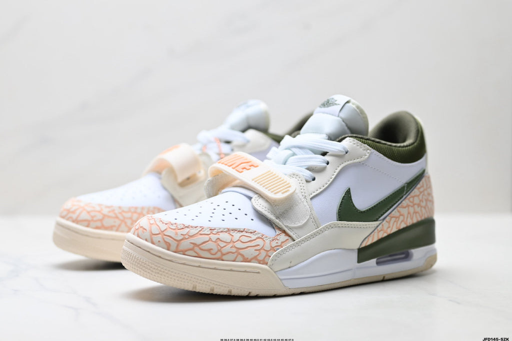 Jordan Legacy 312 Low White Sand Olive Green Sneakers