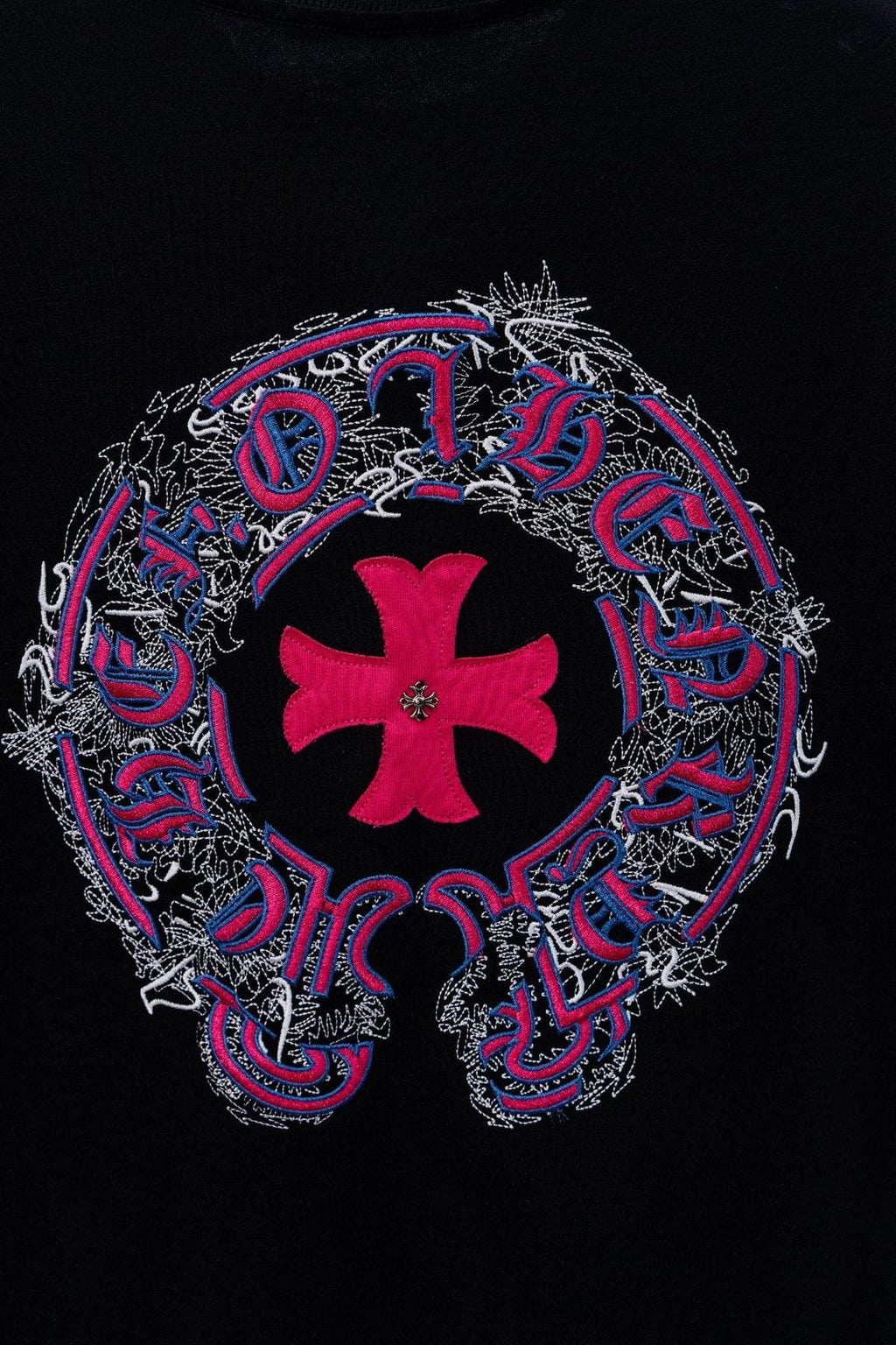 Chrome Hearts Circular Cross Floral Graphic T-Shirt