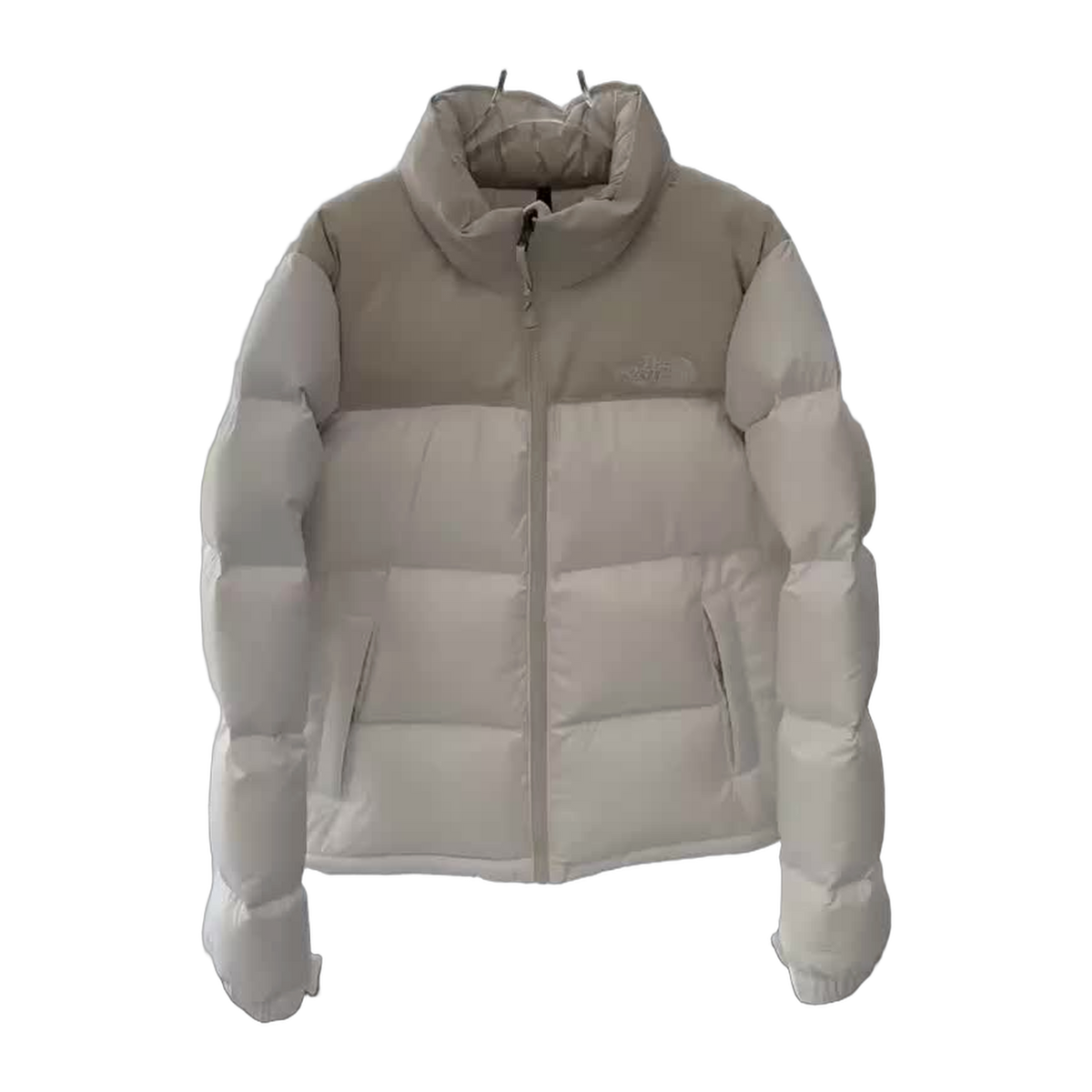 The North Face Stand-Collar Cropped Puffer Jacket | Cream | Women's Winter Coat