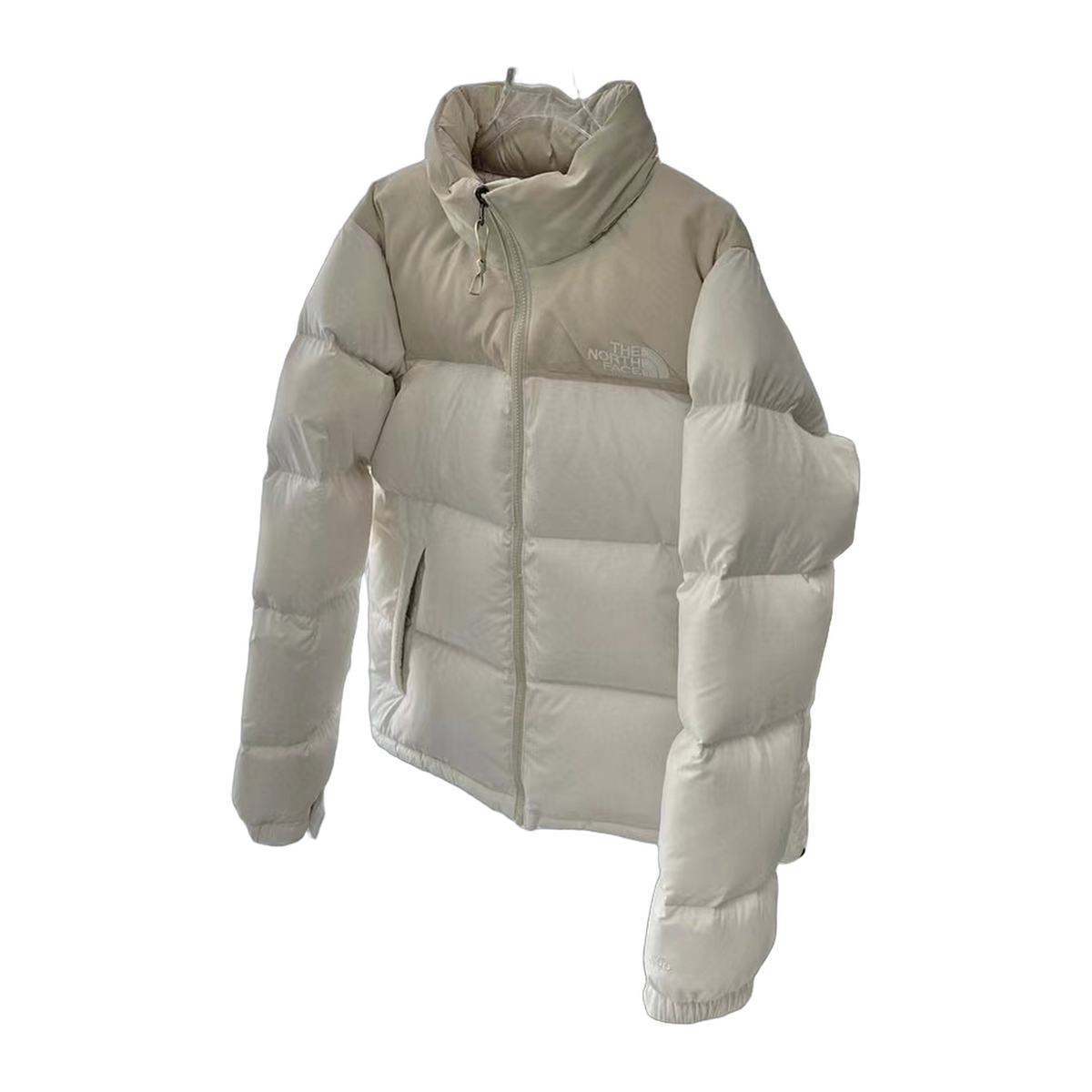 The North Face Stand-Collar Cropped Puffer Jacket | Cream | Women's Winter Coat