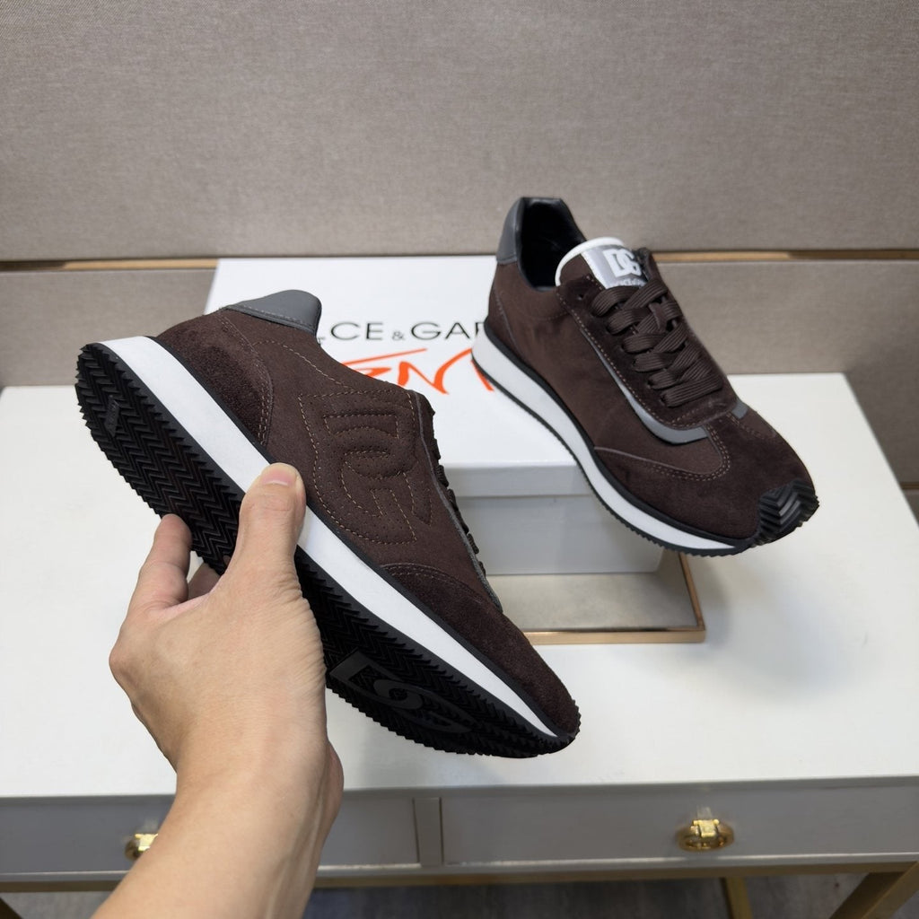 Dolce & Gabbana Dark Brown Low-Top Sneakers