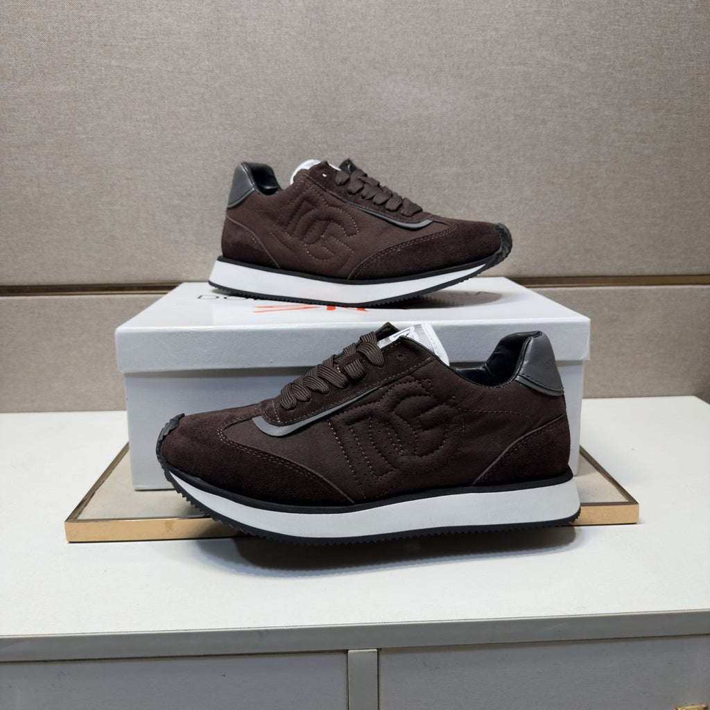 Dolce & Gabbana Dark Brown Low-Top Sneakers