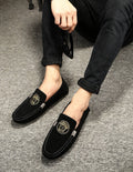 Versace Black Gold Emblem Loafers