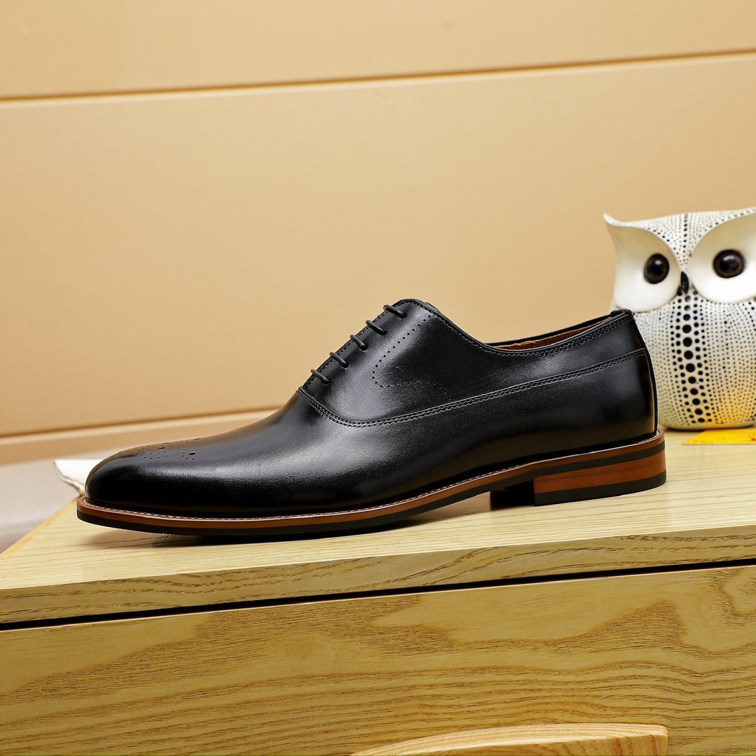 Louis Vuitton Men's Perforated Toe Lace-Up Dress Shoes