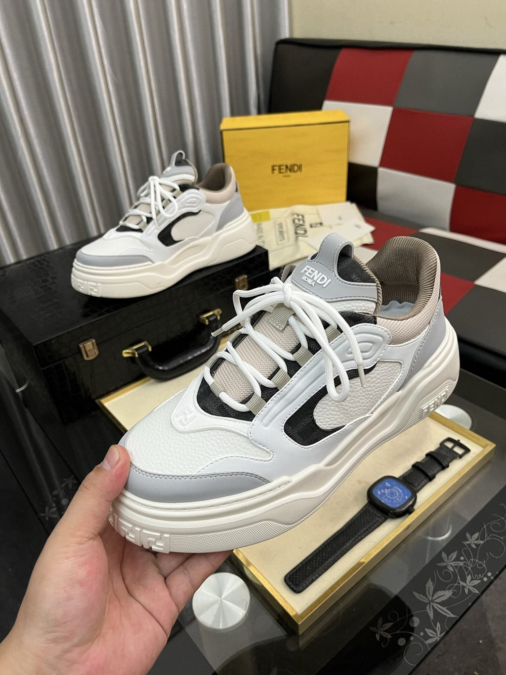 Fendi FD Match Paneled Sneakers
