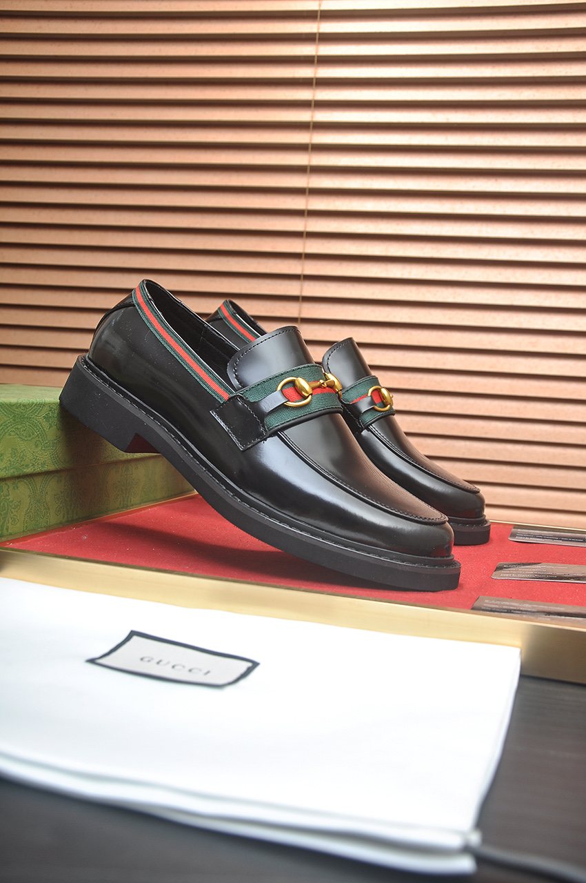 Gucci Dark Brown Horsebit Loafers