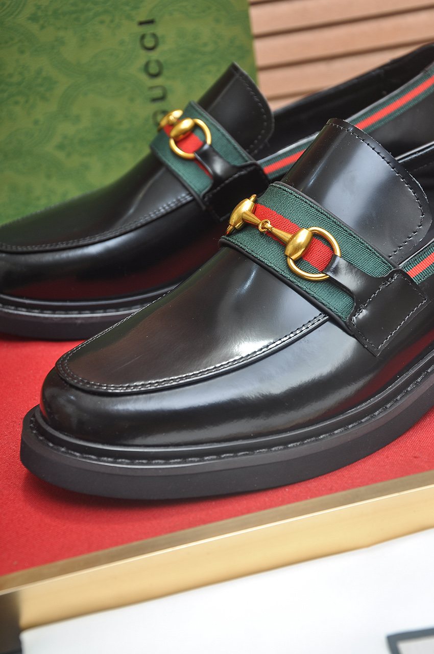 Gucci Dark Brown Horsebit Loafers