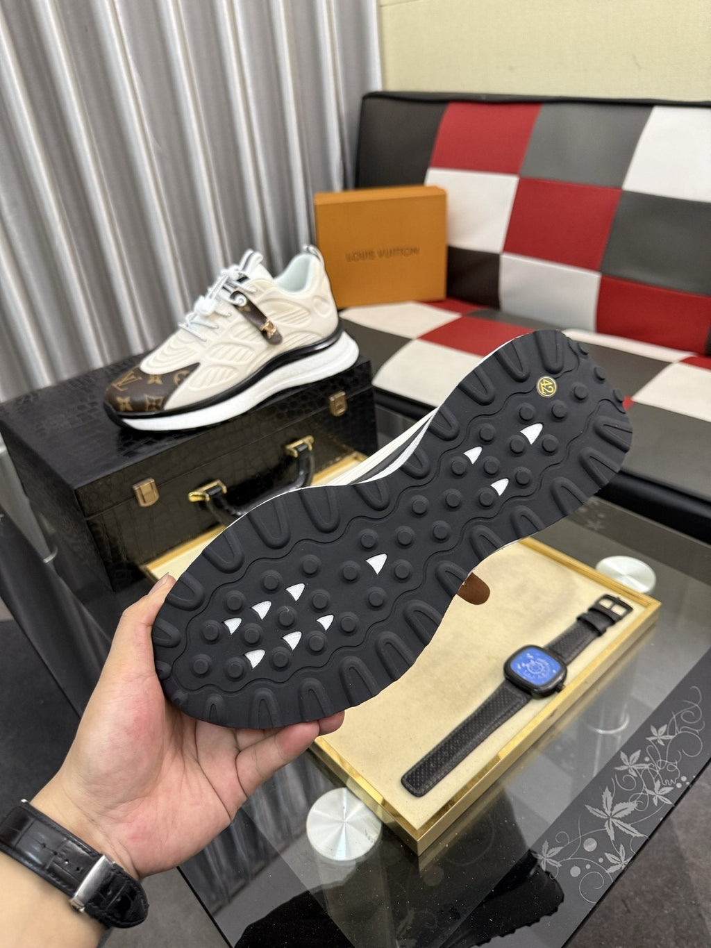 Louis Vuitton Monogram Panel Sneakers