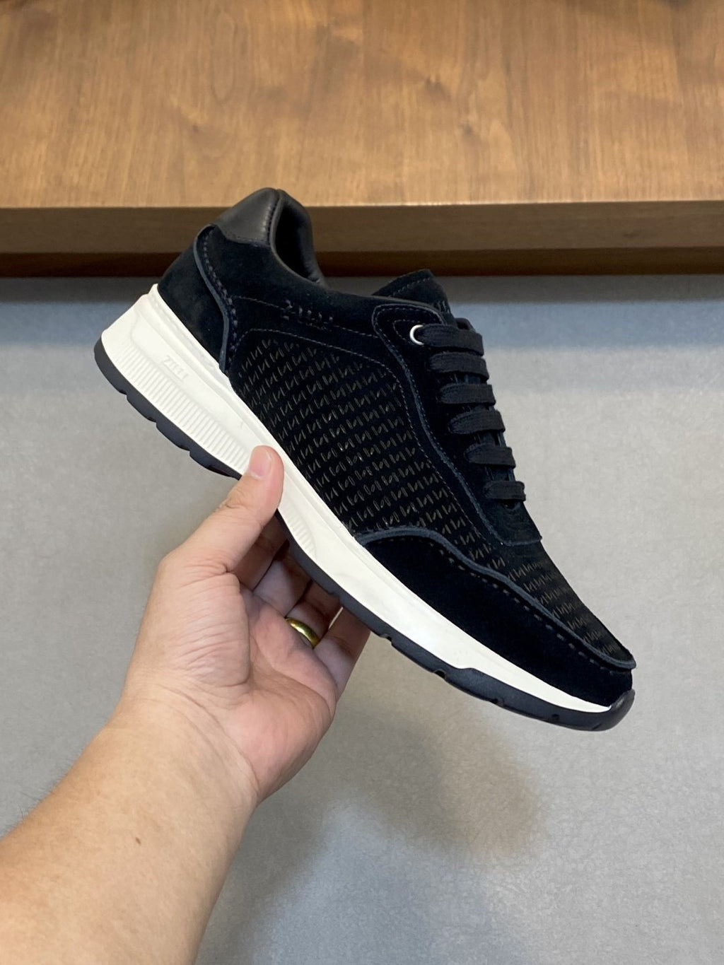 Zilli Men's Textured Lace-Up Sneakers
