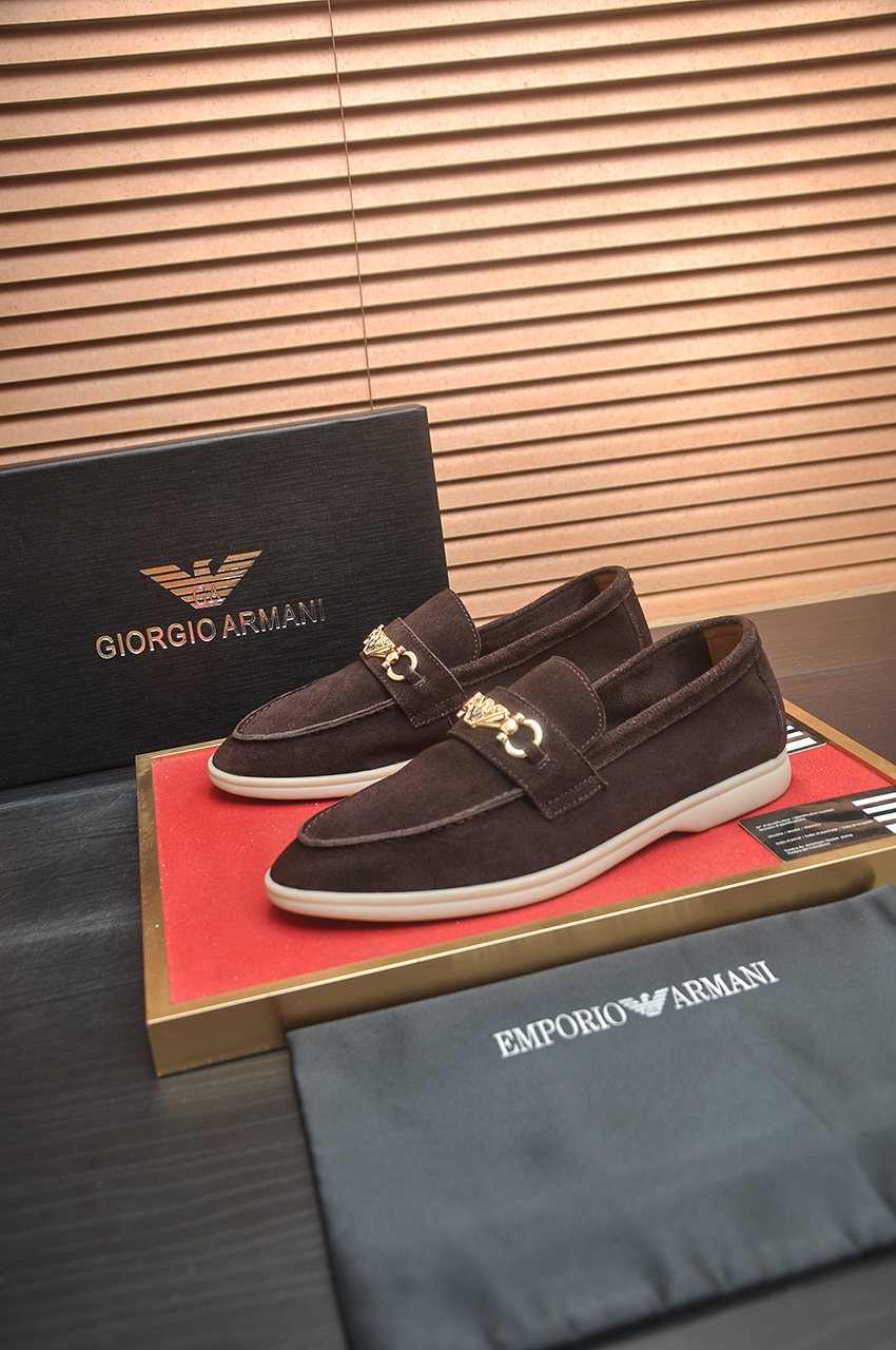 Armani Men's Horsebit Slip-On Loafers