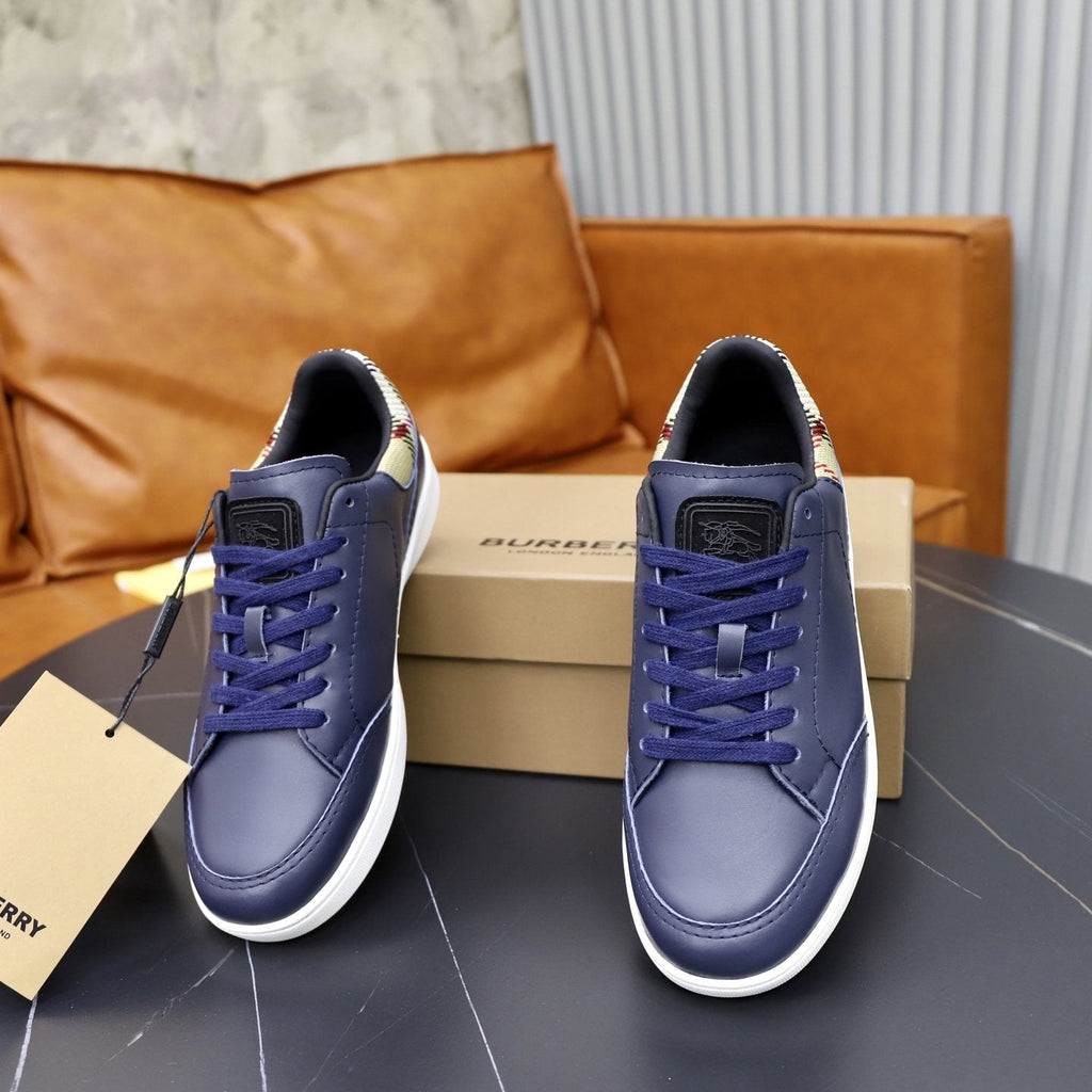 Burberry Check-Heel Low-Top Sneakers