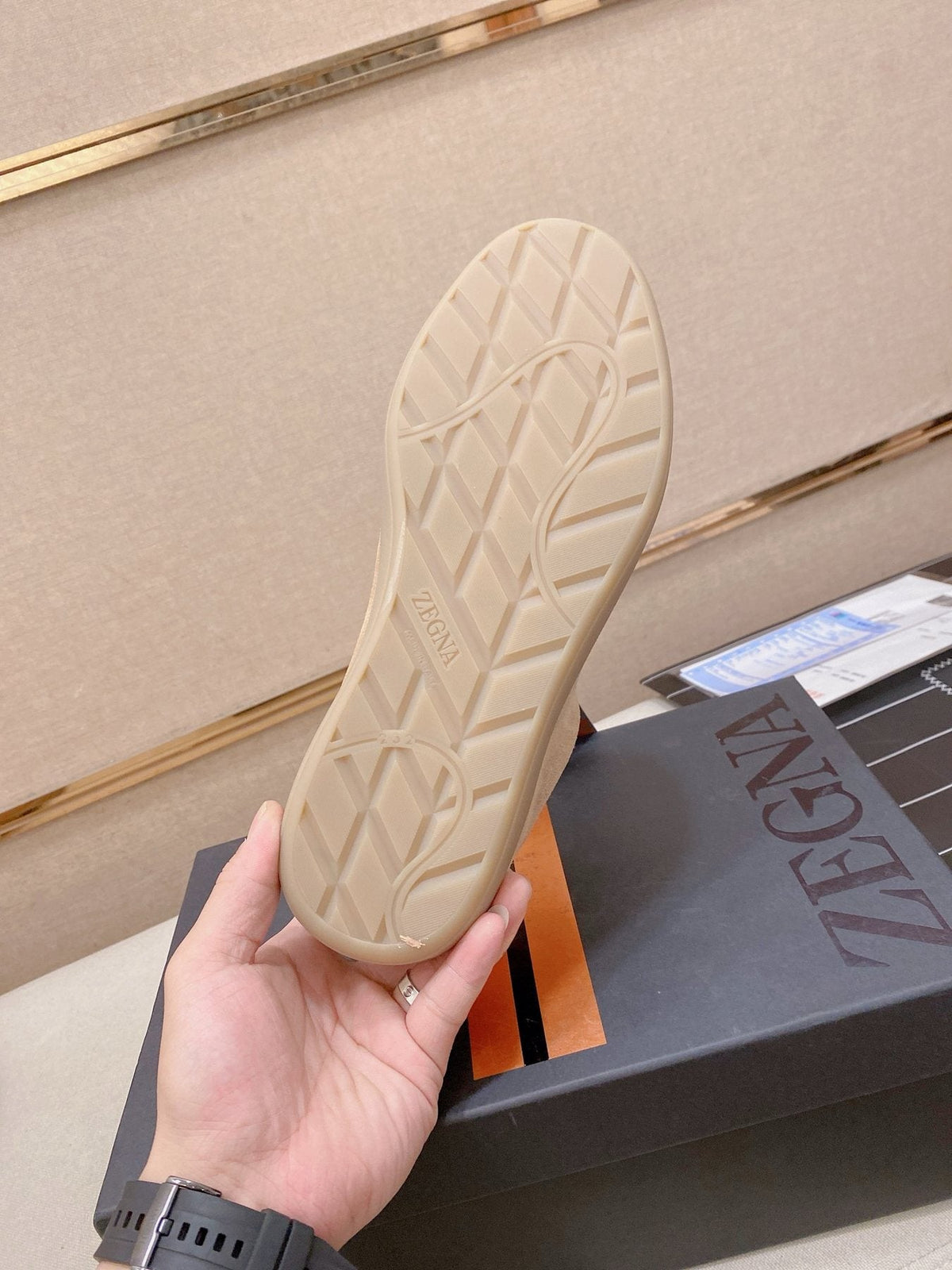 Zegna Men's Suede Low-Top Sneakers