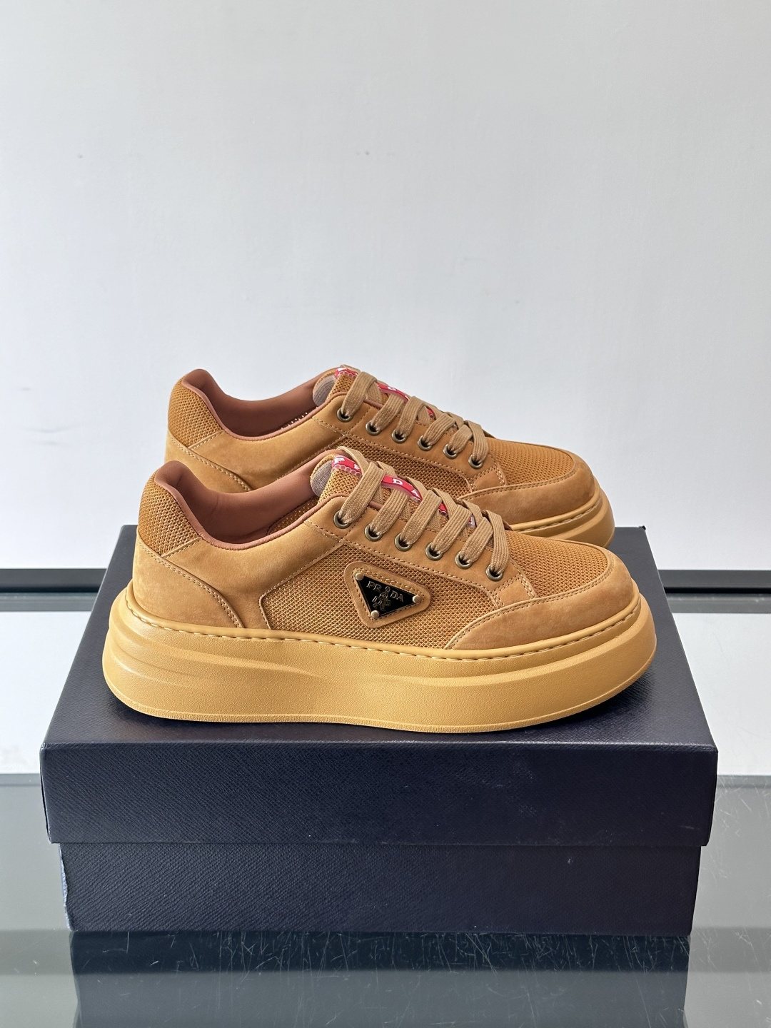 Prada Triangle Detail Low-Top Sneakers