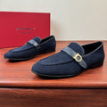 Ferragamo Gancini Buckle Men's Loafers