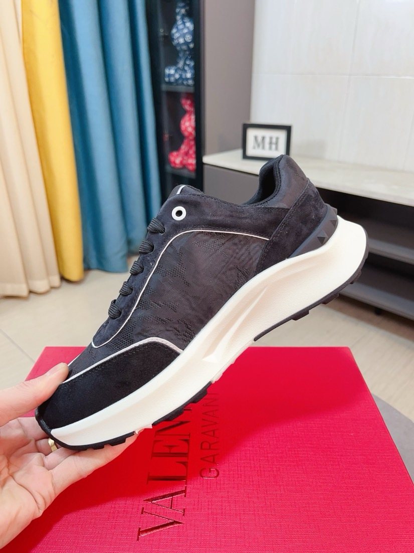 Valentino Paneled Low-Top Sneakers