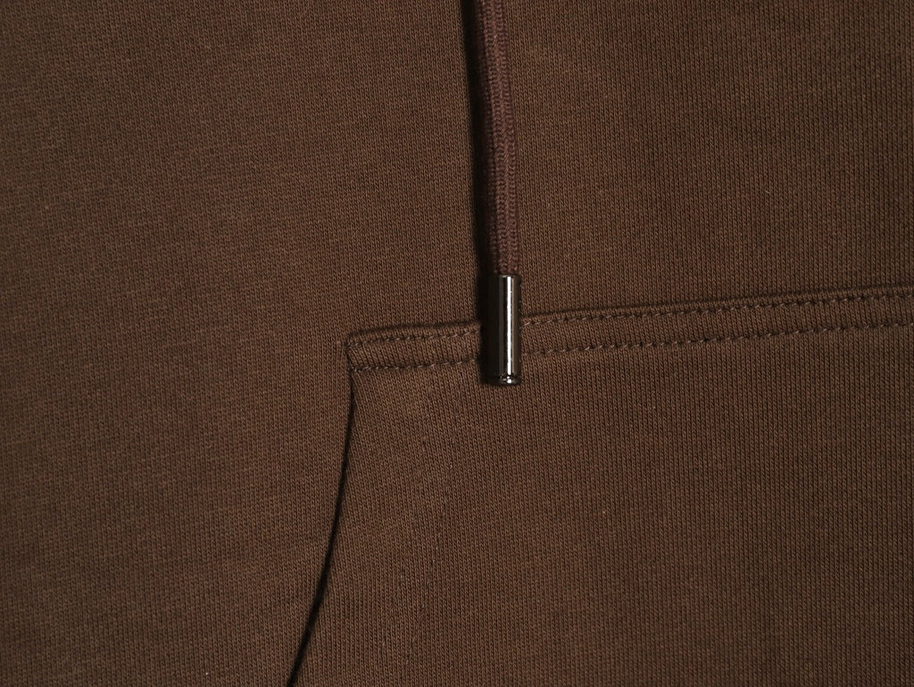 Burberry 25FW Logo-Print Pullover Hoodie - Dark Brown
