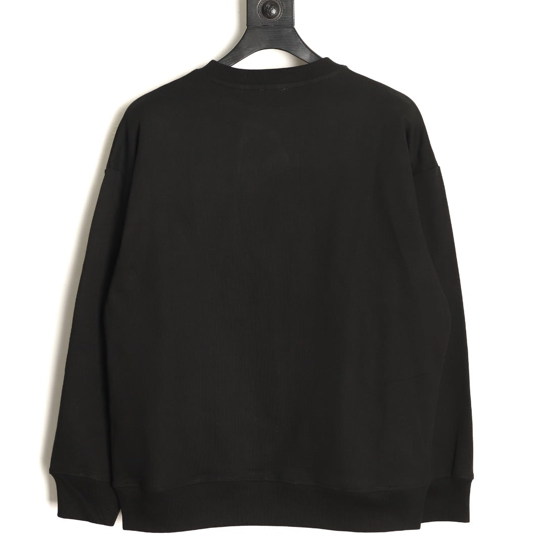 Burberry Teddy Bear Lettering Crewneck Sweatshirt - Black