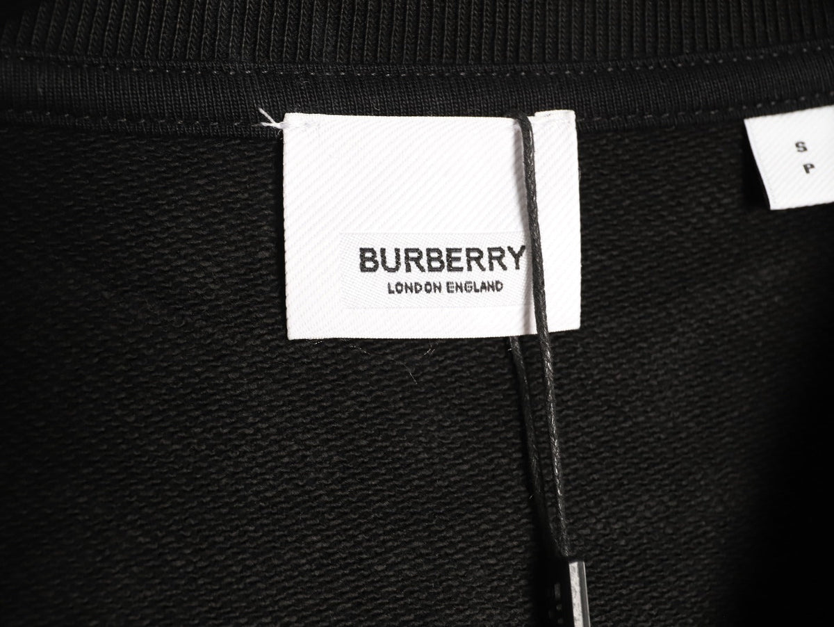Burberry Teddy Bear Lettering Crewneck Sweatshirt - Black